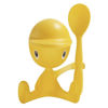 Picture of Alessi, Cico, egg cup with salt castor and spoon, yellow, Stefano Giovannoni, 2000