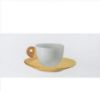 Picture of Guzzini, Feeling Mocha Cup and Saucer, white and yellow, by  Queensberry Hunt Levien, set of 6