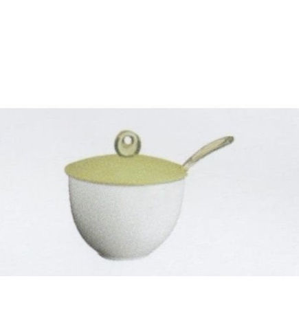 Picture of Guzzini, Feeling sugar bowl with spoon, white and green, by  Queensberry Hunt Levien