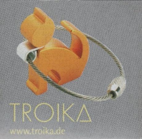 Picture of Troika, Kitty, keyring, golden yellow and aluminium, Indigo design group