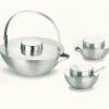 Picture of Blomus, Asia, sugar bowl and milk jug, brushed stainless steel, Stotz-design