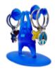 Picture of Koziol, Dimitri weight holder, blue, Seventh Sense