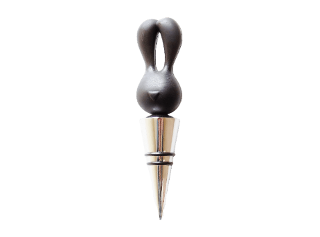 Picture of SKS Design, Bottle Bunny bottle stopper, steel and black resin, J. Hansen and F. Person